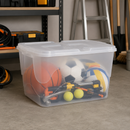 Kit Caixas Organizadoras Transparentes 60L com Tampa Ferrazi