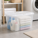 Kit Caixas Organizadoras Transparentes 60L com Tampa Ferrazi