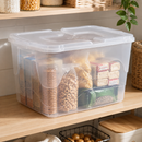 Kit Caixas Organizadoras Transparentes 60L com Tampa Ferrazi