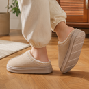 Pantufa de Couro Unissex Forrada em Lã Antiderrapante para Inverno Ferrazi
