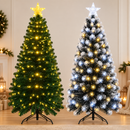 Árvore de Natal com Fibra Ótica e LED com Estrela Ferrazi - 600 Galhos Bivolt
