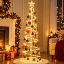 Árvore de Natal Espiral Ferrazi com LED 1,80m + 30 Enfeites Natalinos