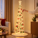 Árvore de Natal Espiral Ferrazi com LED 1,80m + 30 Enfeites Natalinos