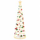 Árvore de Natal Espiral Ferrazi com LED 1,80m + 30 Enfeites Natalinos