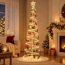 Árvore de Natal Espiral Ferrazi com LED 1,80m + 30 Enfeites Natalinos
