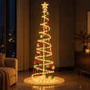 Árvore de Natal Espiral Ferrazi com LED 1,80m + 30 Enfeites Natalinos