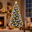 Árvore de Natal com Fibra Ótica e LED com Estrela Ferrazi - 600 Galhos Bivolt