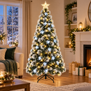 Árvore de Natal com Fibra Ótica e LED com Estrela Ferrazi - 600 Galhos Bivolt