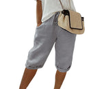 Bermuda Feminina Solta Vintage de Linho Ferrazi