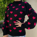 Blusa Feminina de Inverno em Tricô com Coração Ferrazi