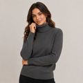 Blusa Cacharrel Feminina Gola Alta Tricô Inverno Ferrazi