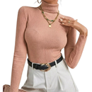 Blusa Feminina Básica Cacharrel Tricô Gola Alta Ferrazi
