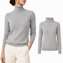 Blusa Feminina Tricô Manga Longa Gola Alta para Inverno Ferrazi