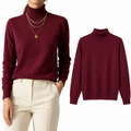 Blusa Feminina Tricô Manga Longa Gola Alta para Inverno Ferrazi