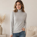 Blusa Feminina de Tricô Gola Alta Cacharrel Básica para Inverno Ferrazi