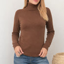 Blusa Feminina de Tricô Gola Alta Cacharrel Básica para Inverno Ferrazi