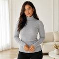 Blusa de Frio Cacharrel Feminina Gola Alta Tricô Ferrazi