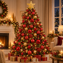 Bolas de Natal Lisas, Foscas e com Glitter Ferrazi - Kit 100 com Estrela