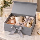 Caixa de Presente Premium Ferrazi 20x18x8cm com Fita de Cetim - Kit 2 Caixas