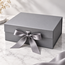 Caixa de Presente Premium Ferrazi 20x18x8cm com Fita de Cetim - Kit 2 Caixas