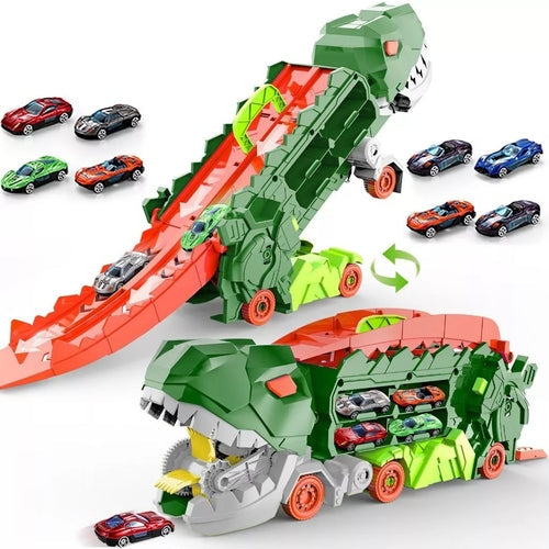 Caminhão Rampa Engole Dinossauro Brinquedo Infantil Ferrazi