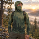 Camisa Masculina Proteção Solar UV50+ com Capuz e Máscara
