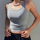 Camiseta Regata Feminina Básica de Malha de Verão Ferrazi