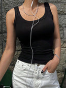 Camiseta Regata Feminina Básica de Malha de Verão Ferrazi