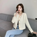 Cardigã Feminino Curto Texturizado com Botão Ferrazi