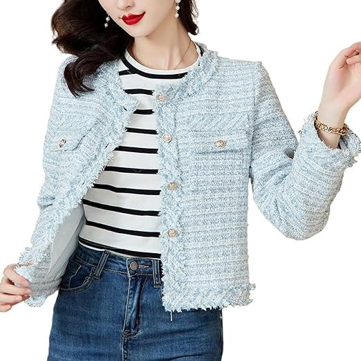 Casaco Feminino Clássico de Tweed Ferrazi