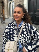 Casaco Feminino Vintage Estampado Ferrazi