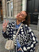 Casaco Feminino Vintage Estampado Ferrazi