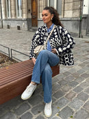 Casaco Feminino Vintage Estampado Ferrazi