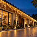 Cascata Pisca Pisca de Natal Ferrazi - 10m com 400 LEDs e 8 Funções