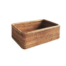Cesta Organizadora Artesanal Retangular em Rattan Ferrazi