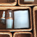 Cesta Organizadora Artesanal Retangular em Rattan Ferrazi