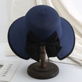 Chapéu Feminino de Verão com Laço e Aba Larga