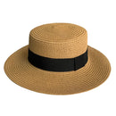 Chapéu Feminino para Praia de Palha Dobrável com Faixa Ferrazi