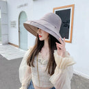 Chapéu Feminino de Verão com Aba Larga Dupla Face Dobrável Ferrazi