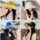 Chapéu Feminino de Verão com Aba Larga Dupla Face Dobrável Ferrazi