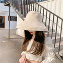 Chapéu Feminino de Verão com Aba Larga Dupla Face Dobrável Ferrazi