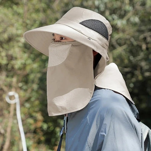 Chapéu Unissex de Verão com Proteção UV e Protetor de Pescoço Ferrazi