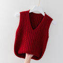 Colete Suéter Feminino Tricotado de Malha Ferrazi