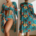 Conjunto Biquíni 3 Peças Floral com Saída de Praia Ferrazi