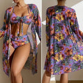 Conjunto Biquíni 3 Peças Floral com Saída de Praia Ferrazi