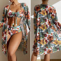 Conjunto Biquíni 3 Peças Floral com Saída de Praia Ferrazi