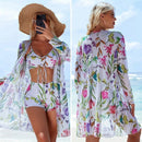 Conjunto Biquíni 3 Peças com Saída de Praia Kimono Ferrazi