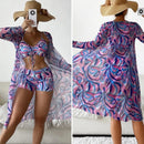 Conjunto Biquíni 3 Peças com Saída de Praia Kimono Ferrazi