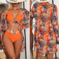 Conjunto Biquíni 3 Peças com Saída de Praia Kimono Tropical Ferrazi