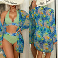 Conjunto Biquíni 3 Peças com Saída de Praia Kimono Tropical Ferrazi